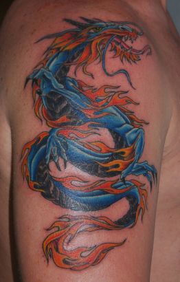 Japanese Dragon Arm Tats